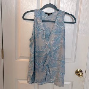 Blue paisley top